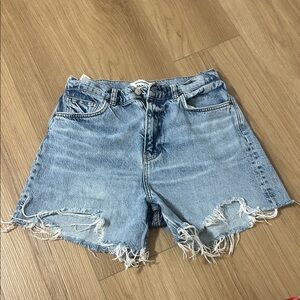Urban Outfitters Light Blue Distressed Jean Shorts